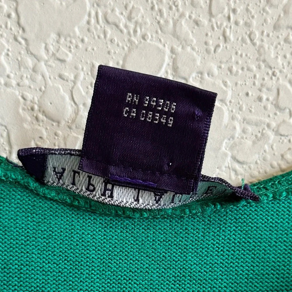 Ralph Lauren Purple Label Medium Polo Pony Logo Tank Dress Green Purple - Picture 5 of 6